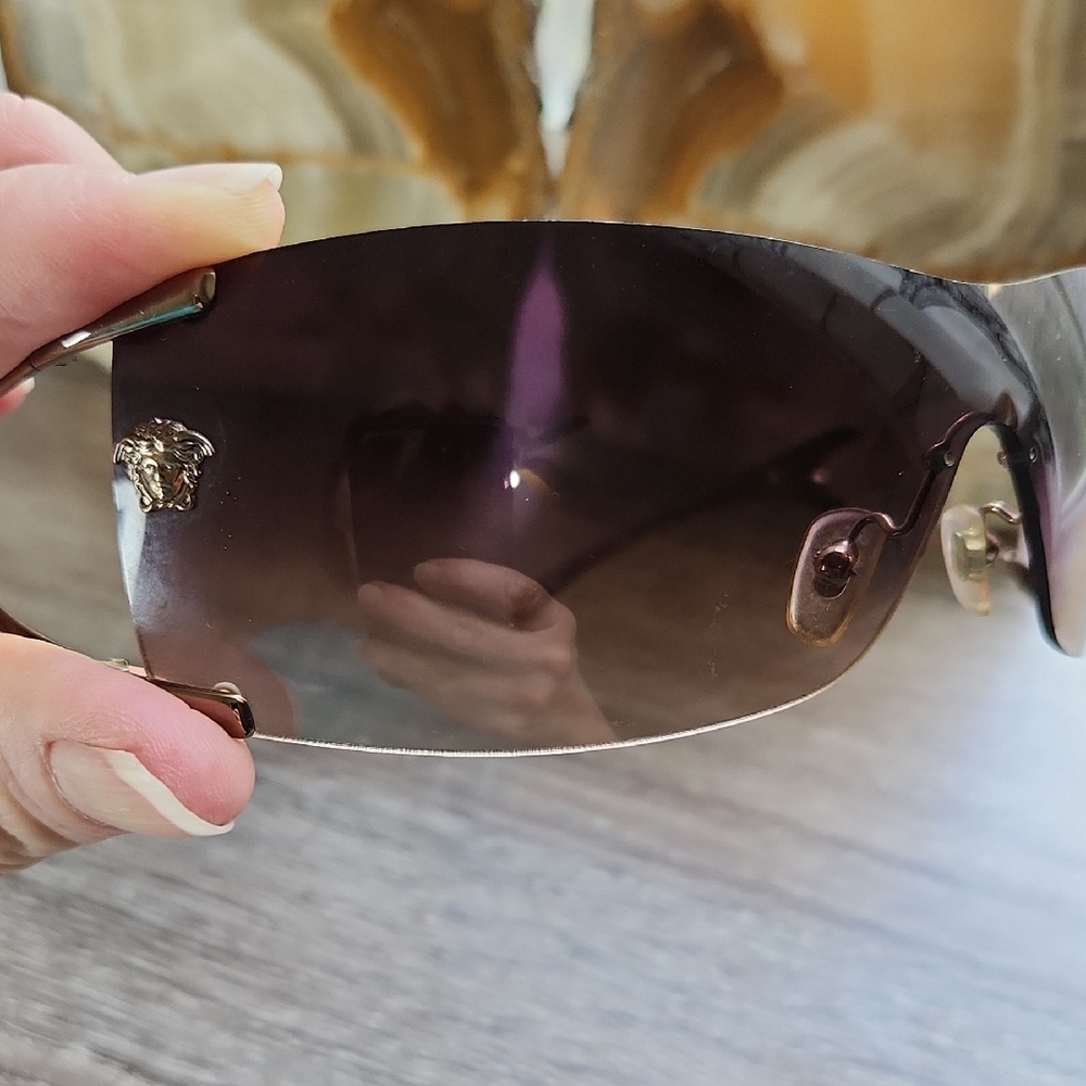 Versace Brown Designer Sunglasses - Picture 8 of 9